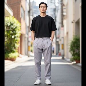 ZARA Men’s Pale Lavender Pleated Waist Chino Slacks Size 30